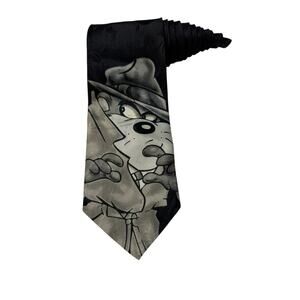 Looney Tunes Mania Taz Tasmanian Devil Hat Trenchcoat Vintage Necktie